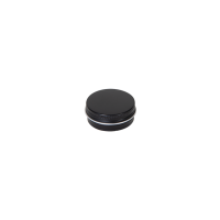 Boîte ronde en aluminium avec couvertcle à vis et cache en EPE (± 15 ml)